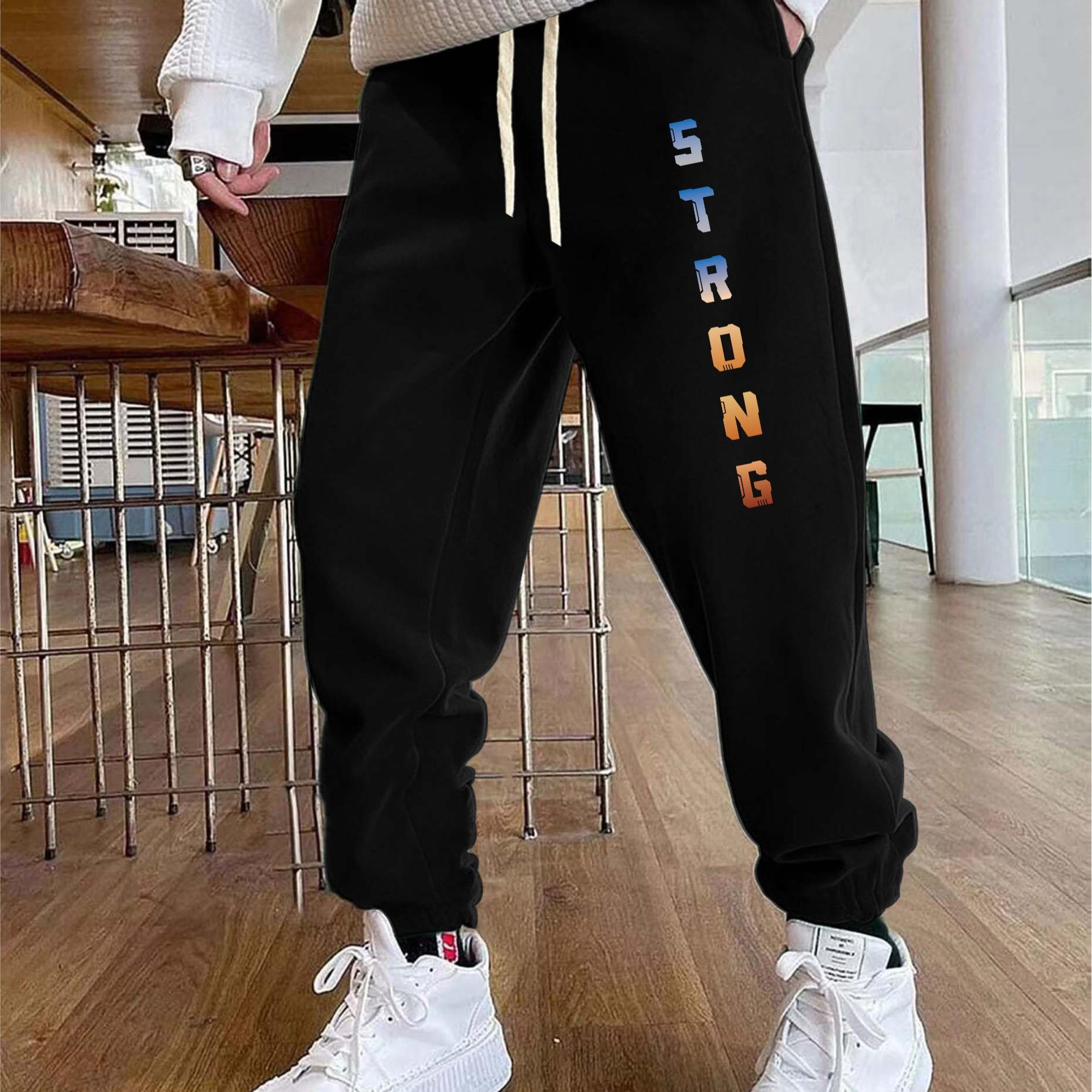 Print Joggers Men s Casual Loose Fit Tapered Sweatpants