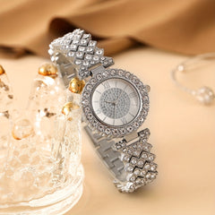 Kids Rhinestone Watch & Jewelry Set, Roman Digital Analog, 5pcs