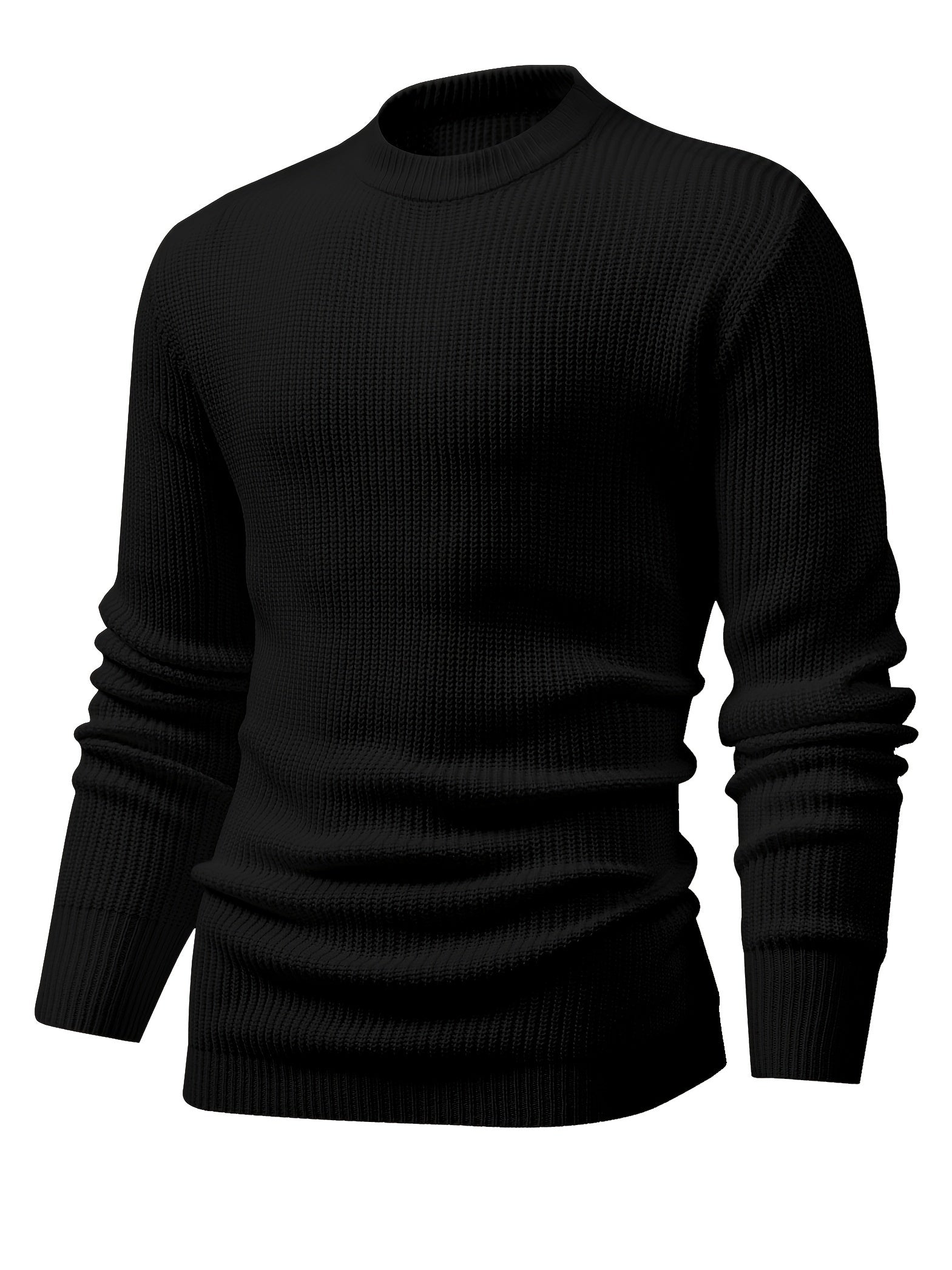 Men's Casual Round Neck Pullover Sweater For Fall Winter