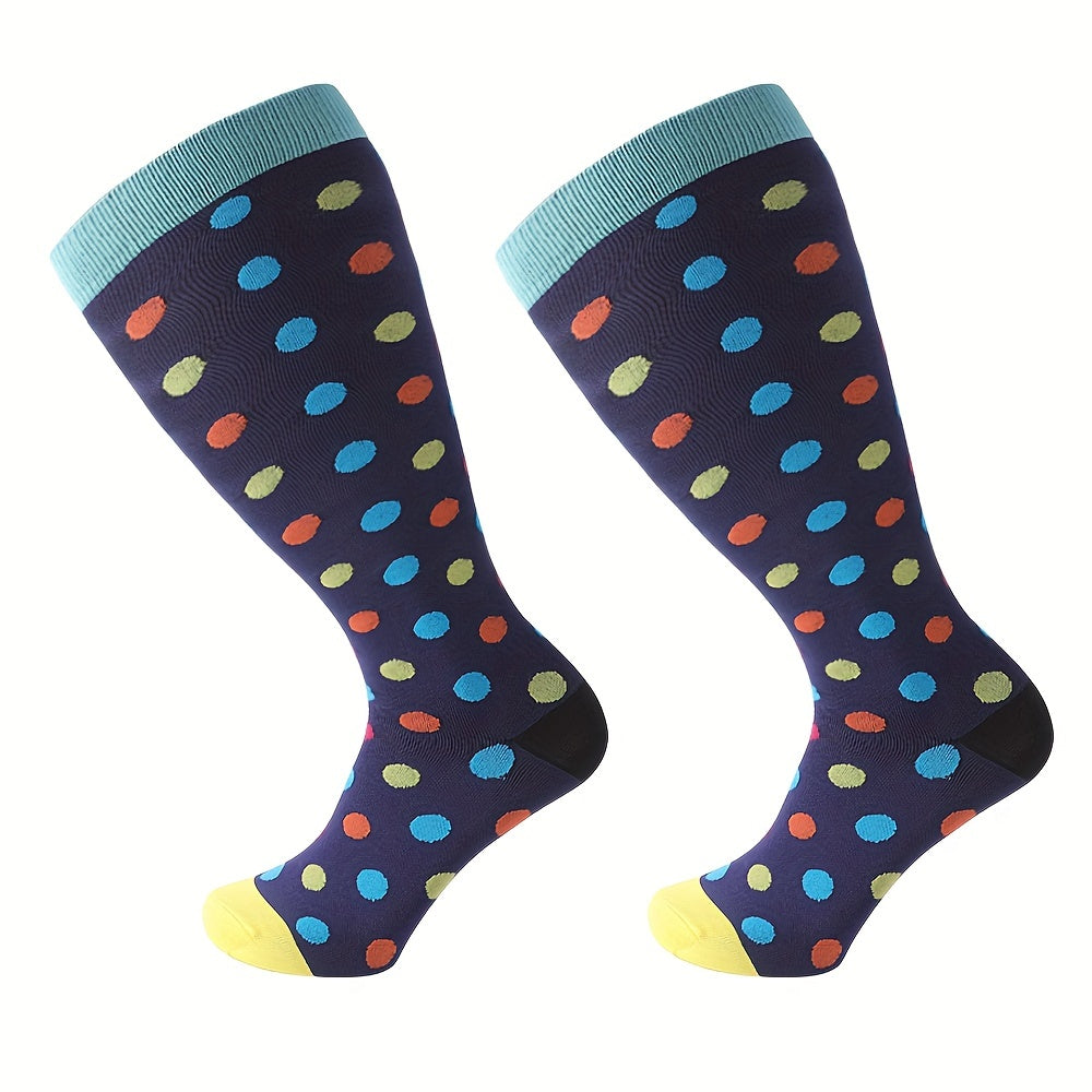 3 Pairs Plus Size Compression Socks Wide Calf For Women & Men