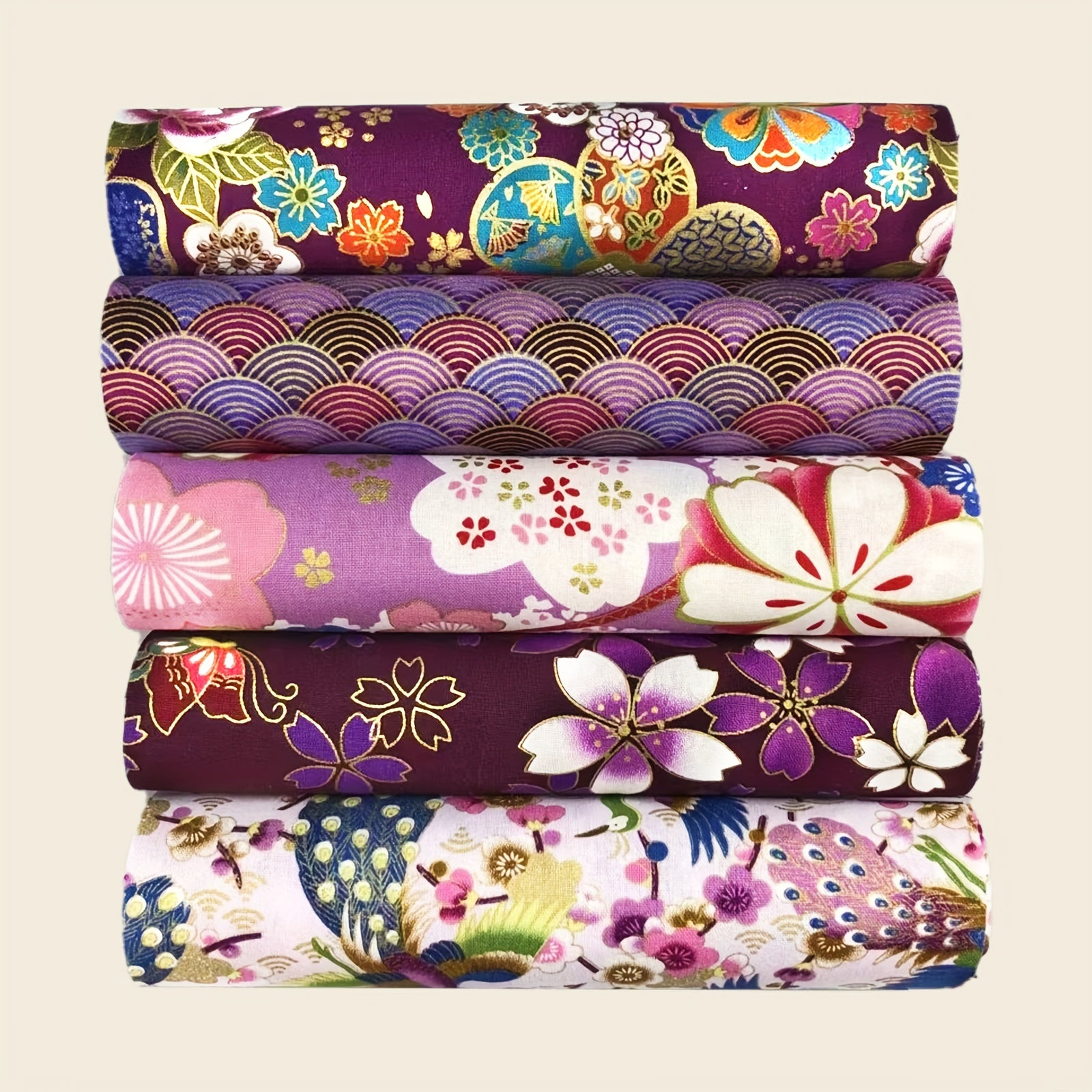 5pcs 19 81 24 Cotton Craft Fabric Bundle Squares Patchwork Cotton Wrapping Cloth