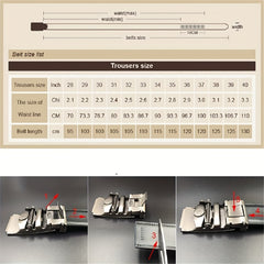 Leather Automatic Belt Buckle Men's Business Casual Jeans Accessories