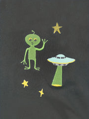 Toddler Boys Alien Embroidered Pajama Set Long Sleeve Top & Pants Sleepwear