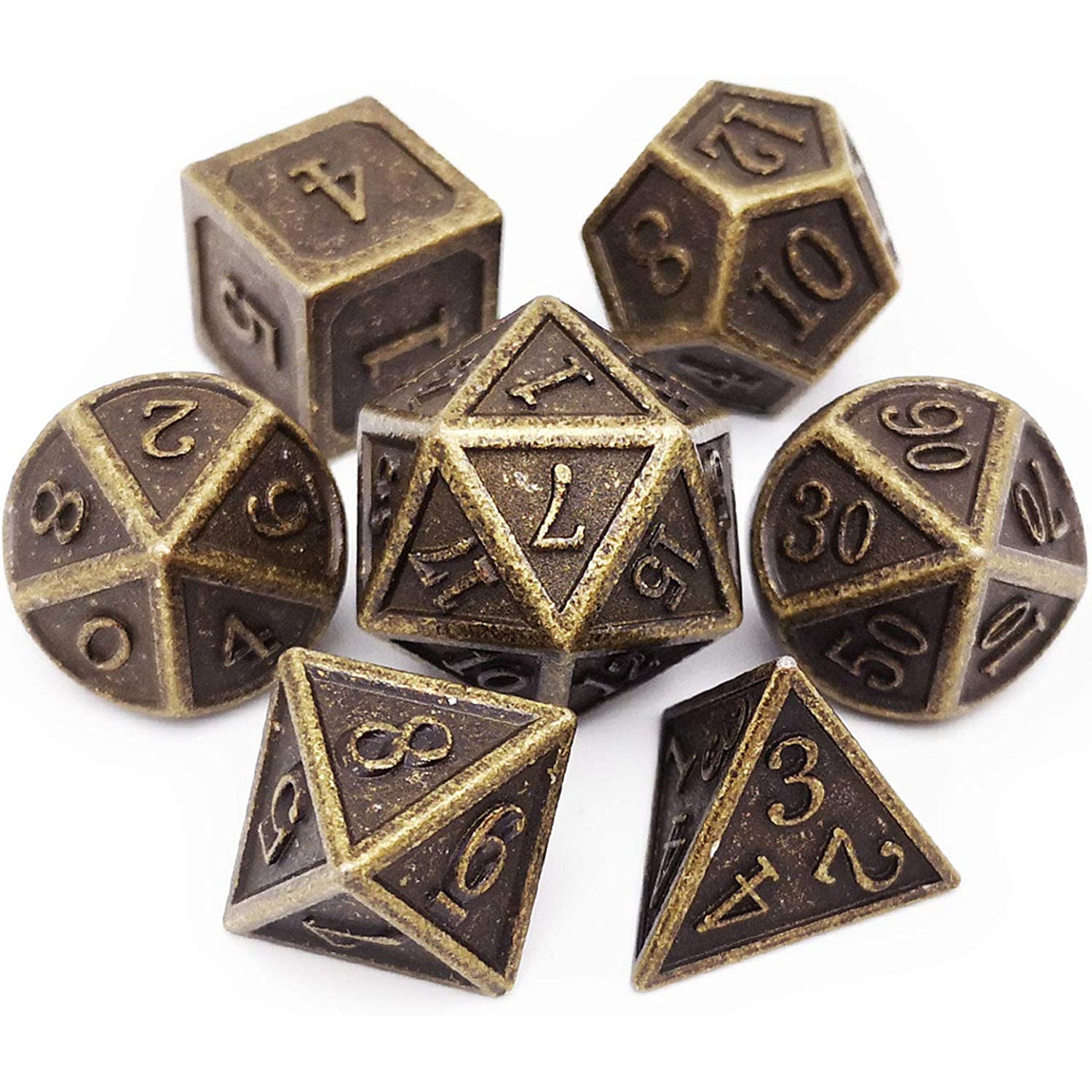 7pcs Metal Polyhedral Dices Set for Board Games