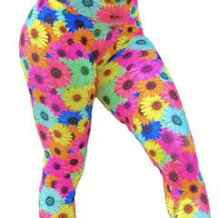 Floral Print High Waist Yoga Leggings
