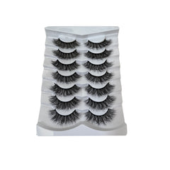 7 Pairs Fluffy Cat Eye Lashes 7D Volume Faux Mink Lashes Natural Look