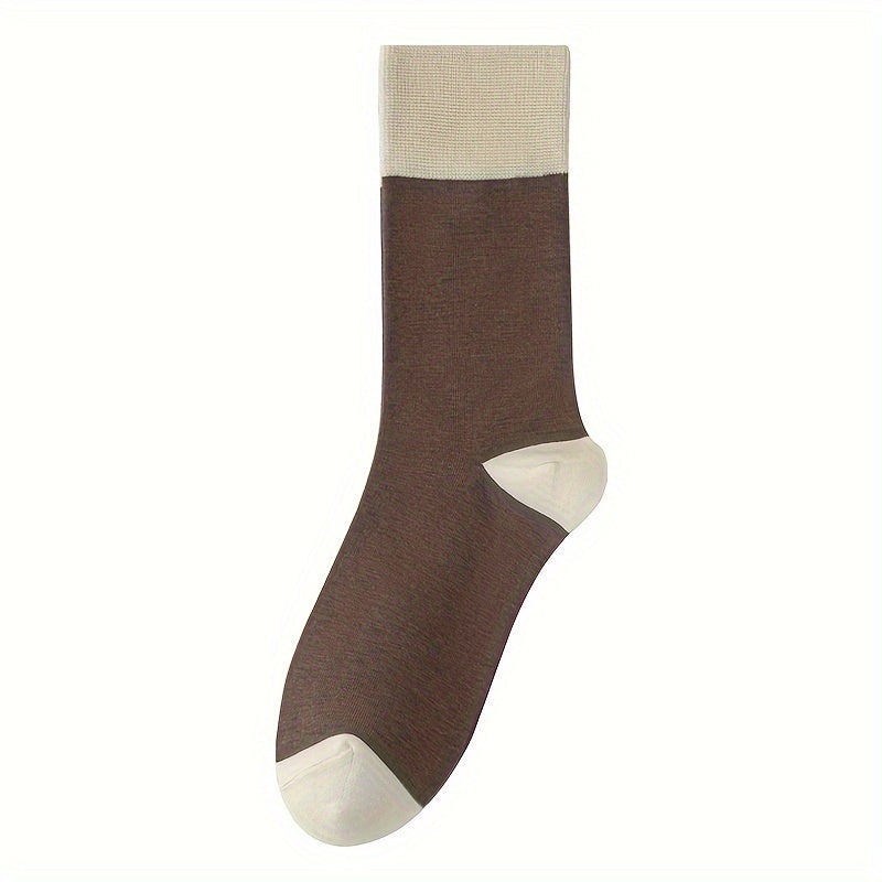 5 Pairs Thermal Winter Socks Soft & Comfy Crew Socks Stylish Multicolor