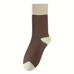 5 Pairs Thermal Winter Socks Soft & Comfy Crew Socks Stylish Multicolor