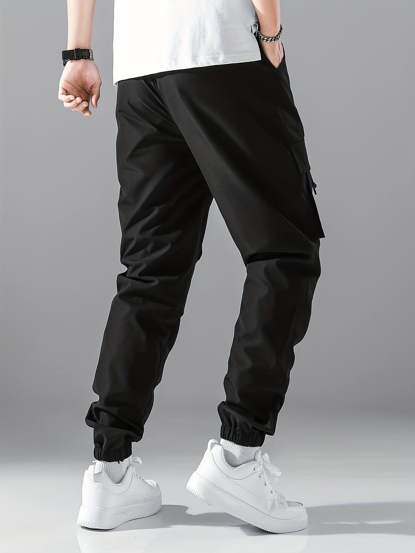 Men's Cargo Pants Drawstring Jogger Work Pants