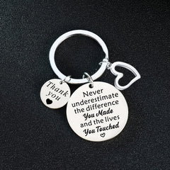 Leaving Gift Thank You Keychain for Women