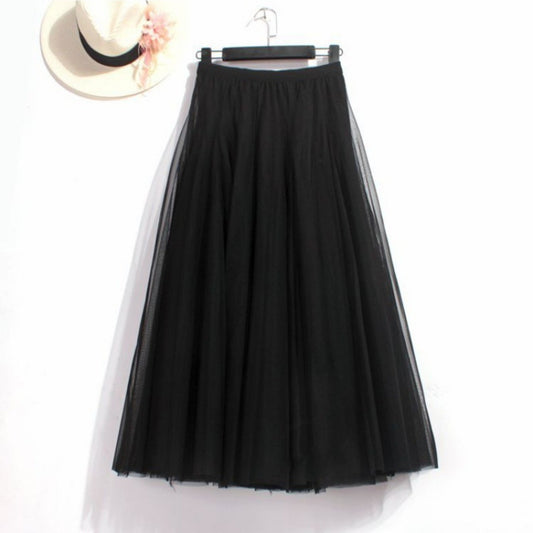 High Waist Mesh Mid-length Skirt Women's Activewear