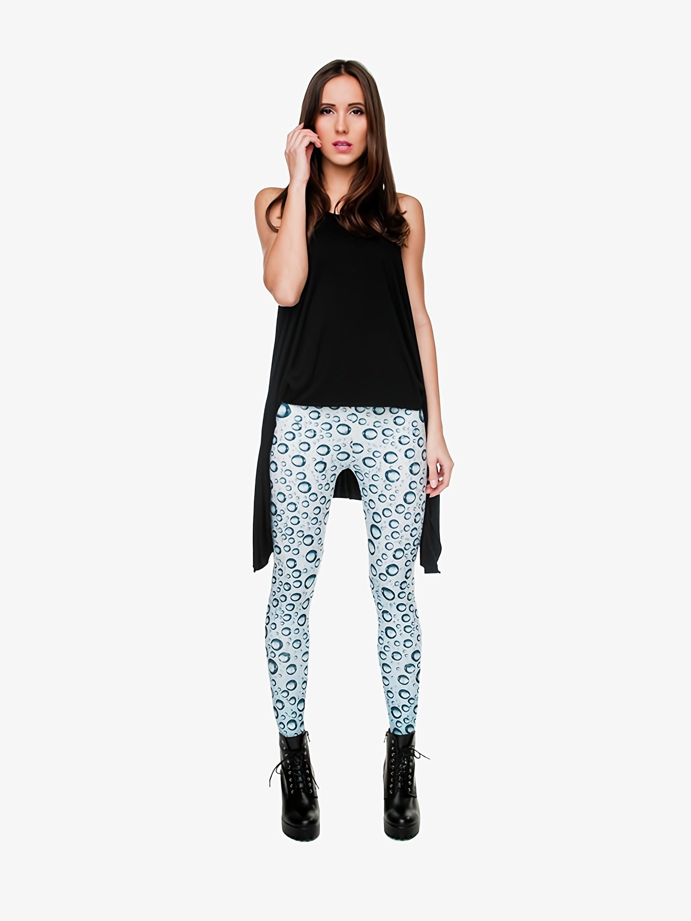 Polka Dots High Waist Skinny Leggings All Seasons Women's Clothing