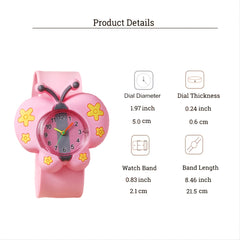 Girls Cartoon Rubber Quartz Watch Children Gift