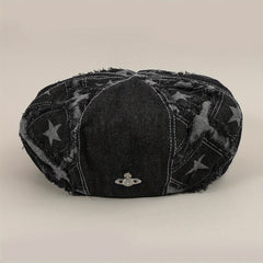 Denim Hat Retro Stitching Five-pointed Star Painter Hat