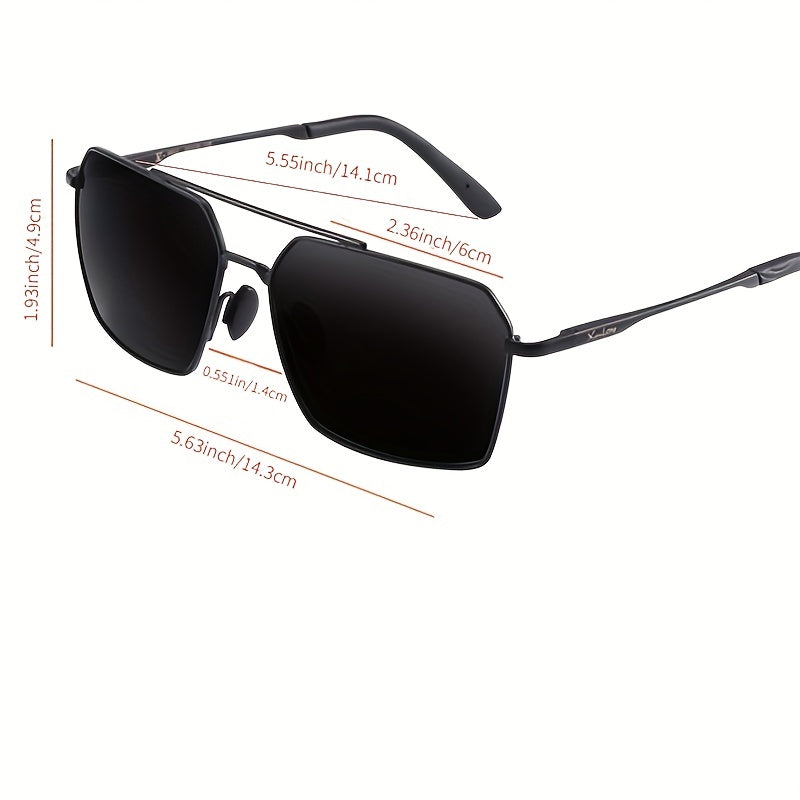 Men's UV Anti Glare Sun Glasses Stainless Steel Frame