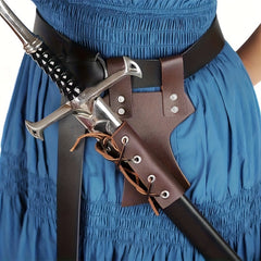 Medieval PU Leather Rope Sheath For Cosplay Sword Hanger