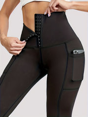 High Waist Tummy Control Plus Size Yoga Leggings with Pockets