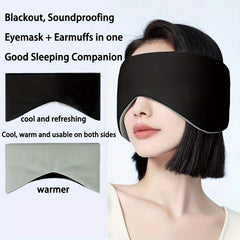 Double Sided Blackout Sleep Eye Mask with Adjustable Strap
