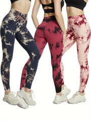 Tie Dye Seamless Yoga Pants High Waist Fitness Leggings