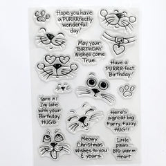 Cat Vocabulary Cartoon DIY Painting Stamp