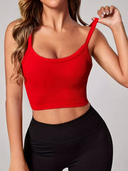Ribbed Yoga Sports Tank Top Quick Drying Cami Top