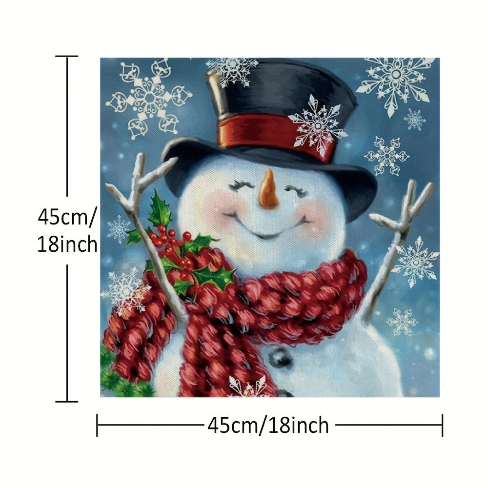Christmas Pillow Covers Snowmen Christmas Tree Cushion Cover