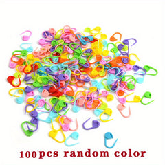 100pcs Mix Plastic Small Pins Locking Stitch Markers Crochet Latch