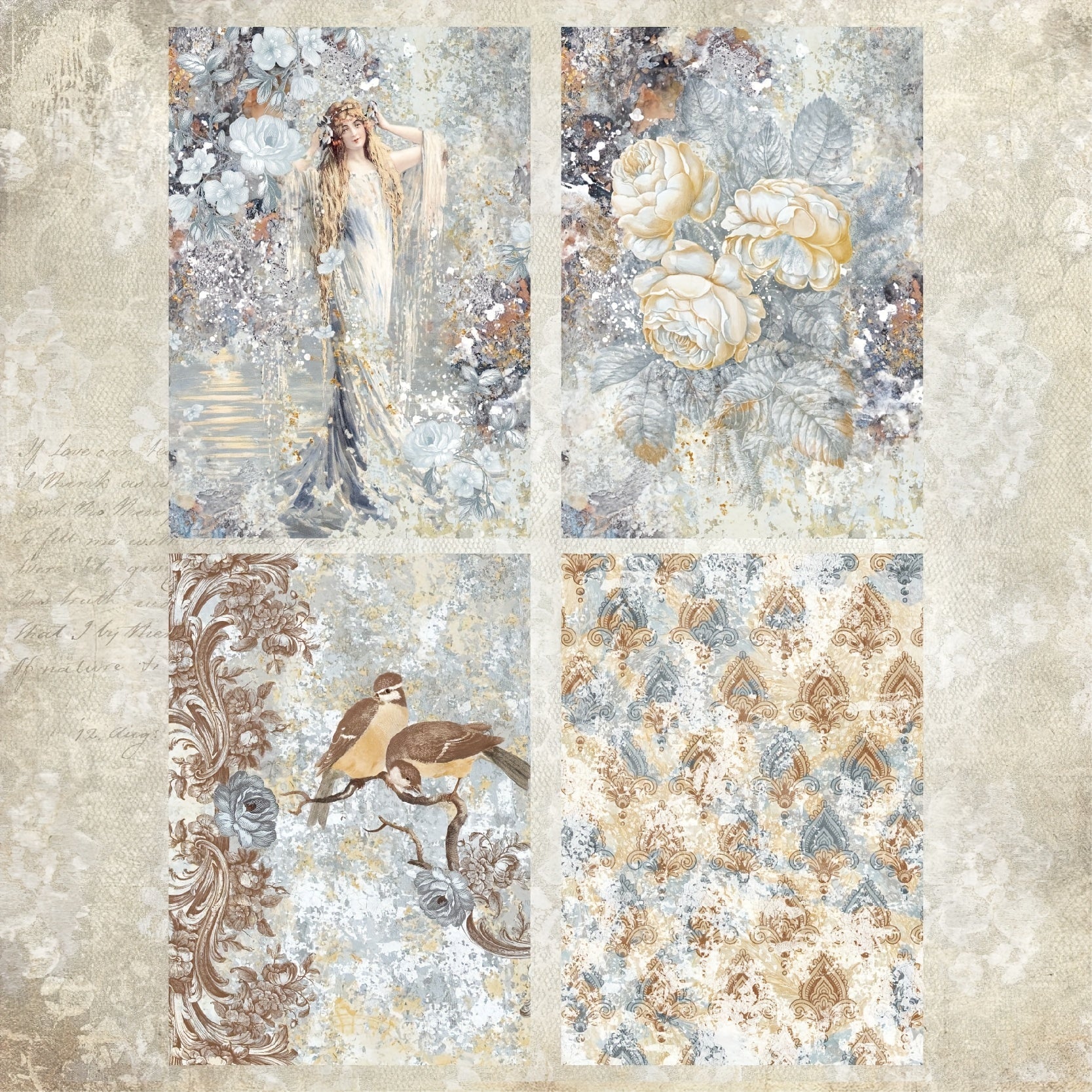 24pcs A6 Bird Flower Girl Angel Paper Album Scrapbook DIY Gift Packaging