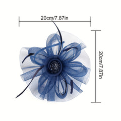 Womens Tea Party Fascinators Hat Faux Feathers Flower Headband
