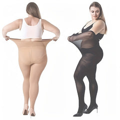 Casual Pantyhose Women's Plus Solid High Waist Control Top