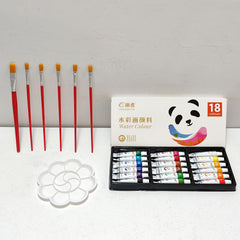 Watercolor Painting Set 24 Colors with 6 Brushes and 1 Palette