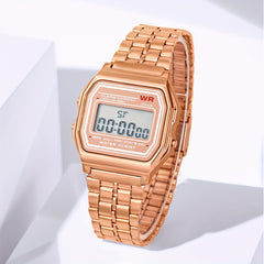 Adjustable Business Electronic Watch with Steel Strap