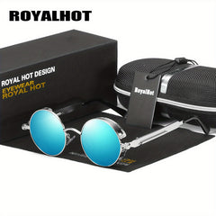 RoyalHot Men's Polarized Round Frame Vintage Sunglasses