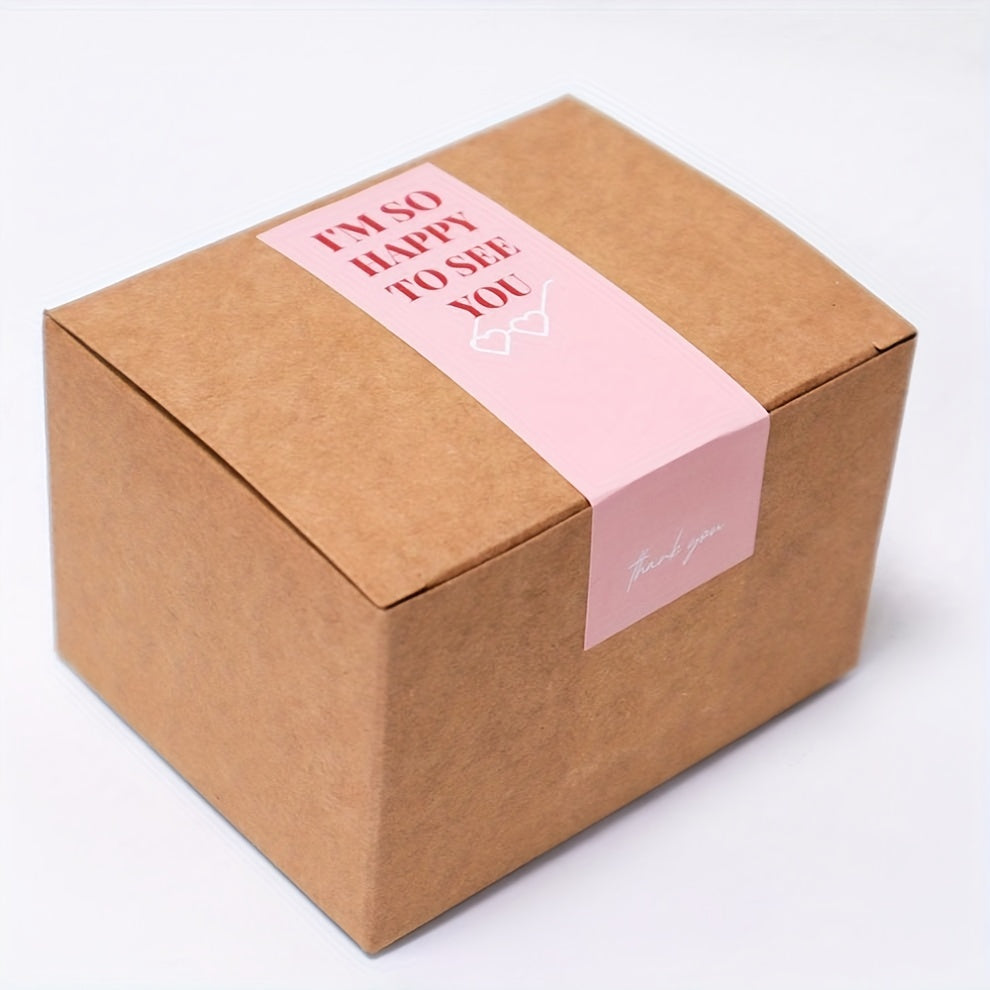 100pcs Thank You Sticker Roll Self-adhesive Label