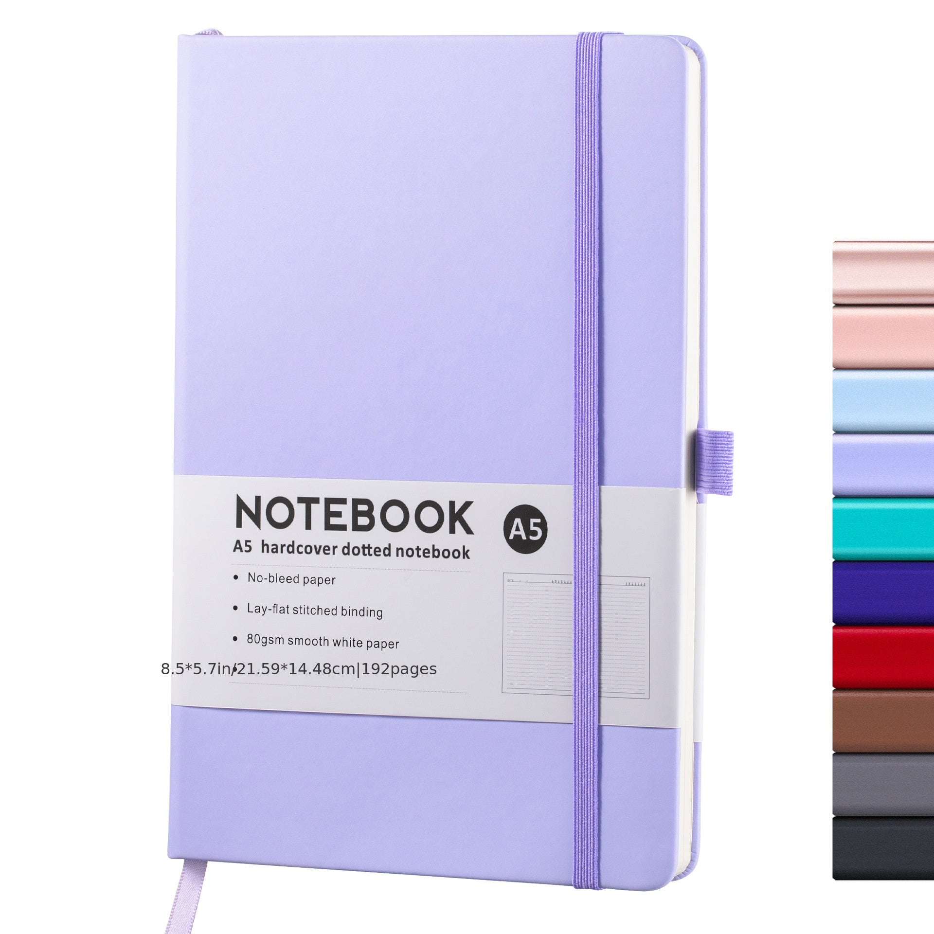 A5 Lined Hardcover Journals Notebook 192 Pages 10 Colors Classic Ruled Notebooks