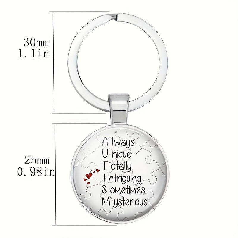 Vintage Keychain Necklace English Charm for Bags Wallets Accessories