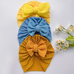 Baby Girls Twill Bubble Bow Turban Soft Hair Wrap Headband