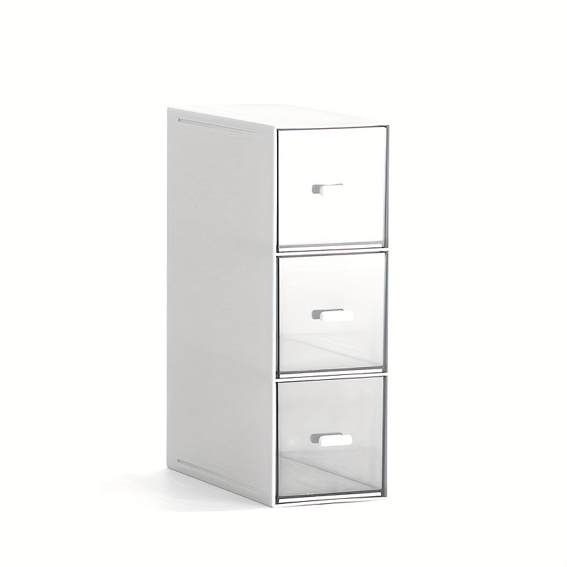 Plastic Storage Box Organizer with 3 Drawers for Coffee Tea Sug