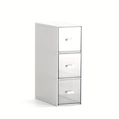 Plastic Storage Box Organizer with 3 Drawers for Coffee Tea Sug