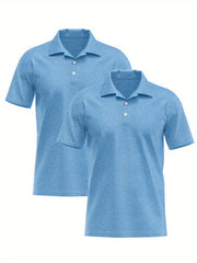 2pcs Men's Quick-dry Breathable Shirt for Summer Sports