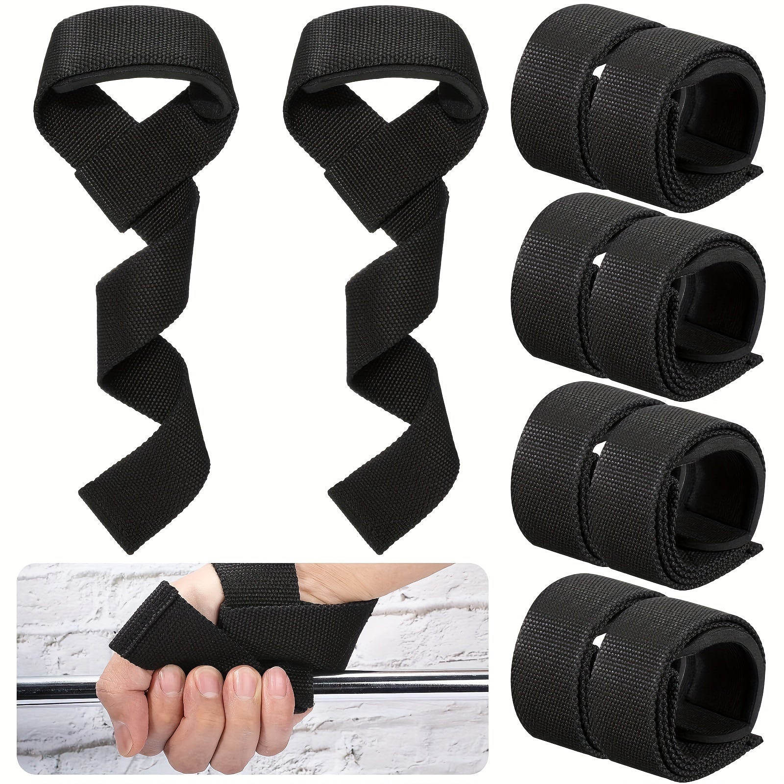 Adjustable Wrist Wrap Padded Lifting Straps for Weight Lifting