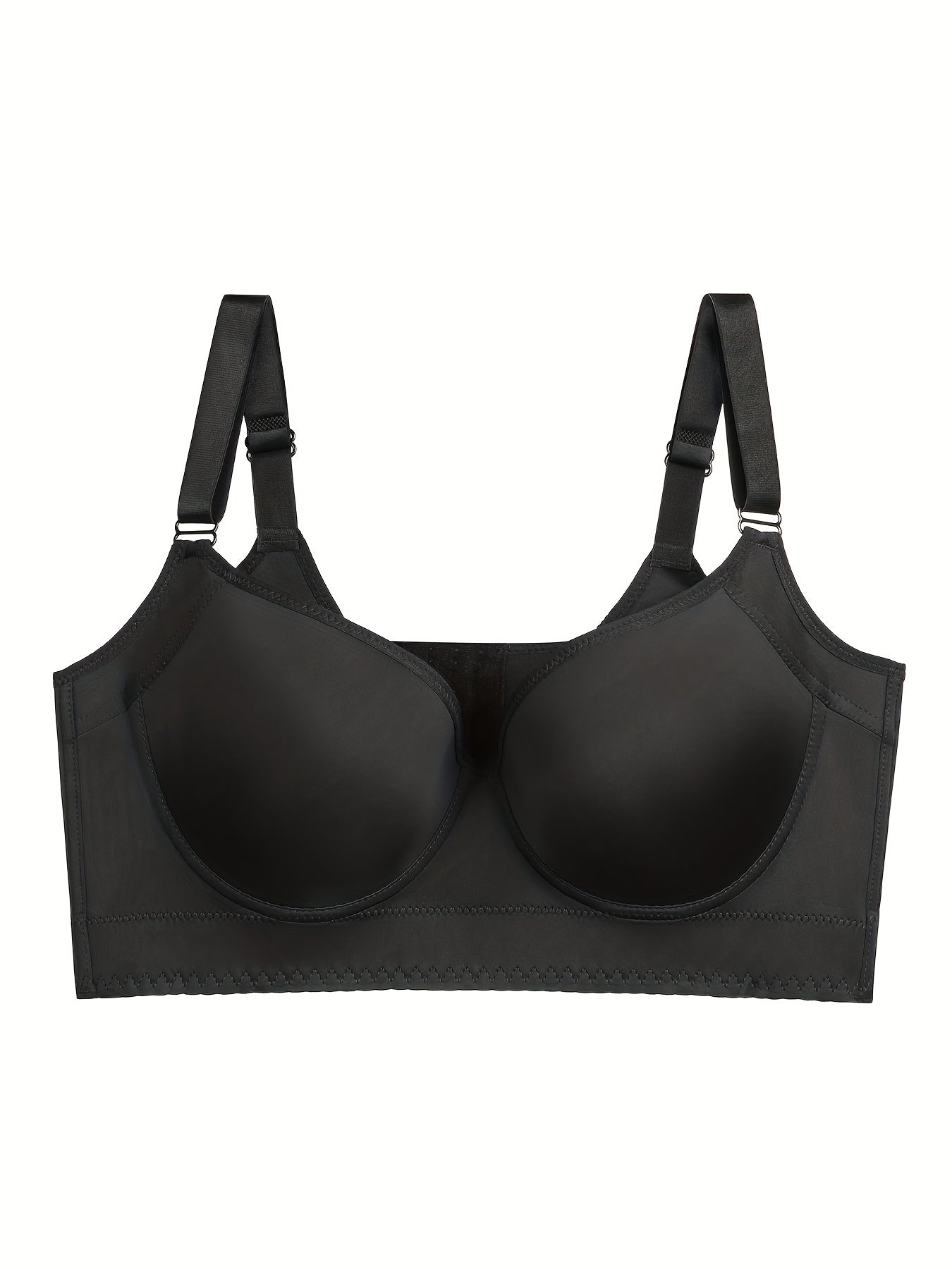 Solid T Shirt Bra Comfy & Breathable Push Up Bra for Women