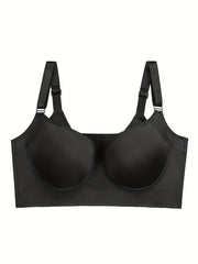 Solid T Shirt Bra Comfy & Breathable Push Up Bra for Women