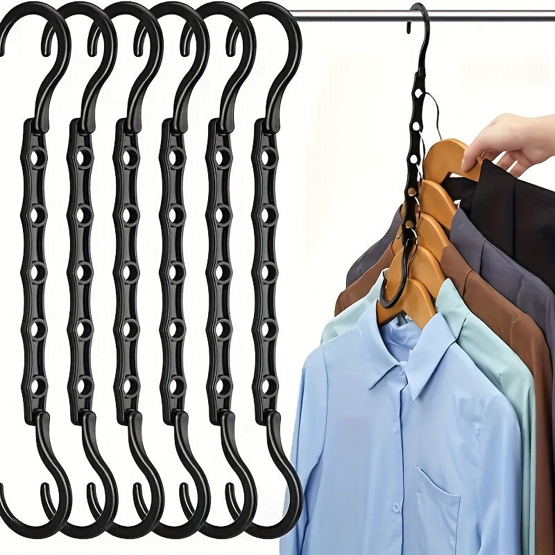 Magic Hanger Space Saving Storage Windproof Plastic Hanger 6 Packs
