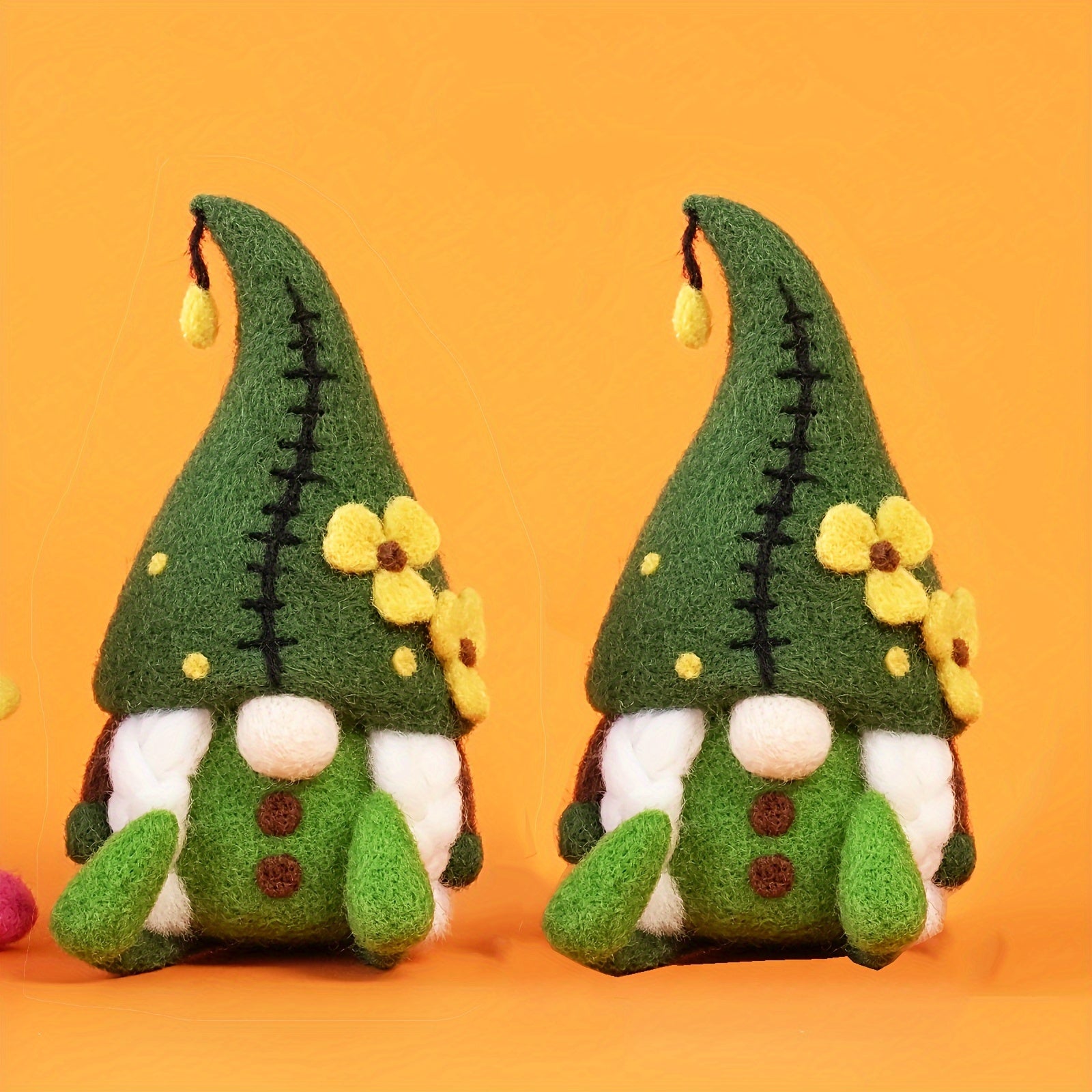Needle Felting Kit for Beginner Green Dwarf Doll DIY Art Craft Material