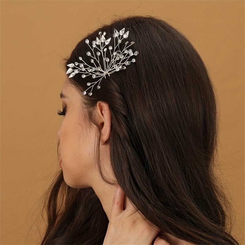 Rhinestone Flower Head Piece for Wedding Hair Accessories