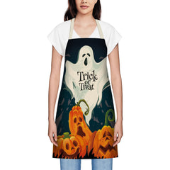 Halloween Party Aprons with Cartoon Prints for Work Uniforms