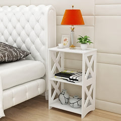 3 Tier Bedside Table Bathroom Nightstand Shelf Small Spaces Living Room