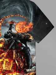 Motorcyclist In The Fire Men's T-shirt