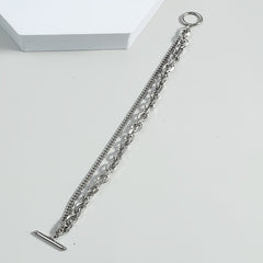 Men's Hip Hop Double Layer Chain Bracelet